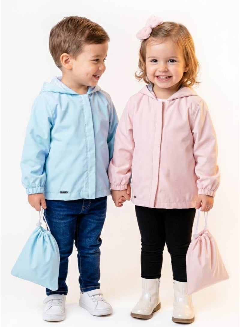 Baby Blue Waterproof Baby Jacket & Bag - Image 5